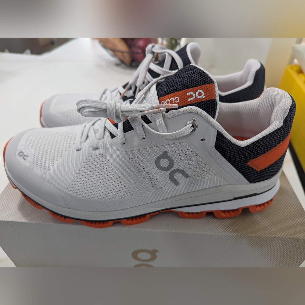 Never Worn, Still In Box! On Cloudsurfer 6 Running Shoes Frost Flame Men 11 - Picture 2 of 5